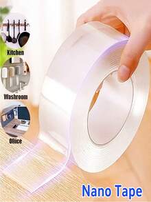 10M Heavy Duty Waterproof Double-Sided Nano Tape, Double-Sided Adhesive - Super Sticky, Reusable And Multi-Purpose Glue - Ideal For Decorations And DIY, Essential For Household Use