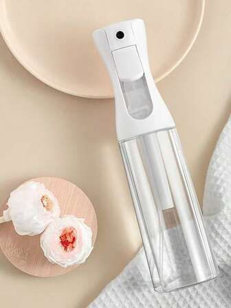 1pc 200ml/300ml/500ml Refillable Fine Mist Spray Bottle With Atomizer Pump, Suitable For Kitchen, Living Room, Bathroom, Garden