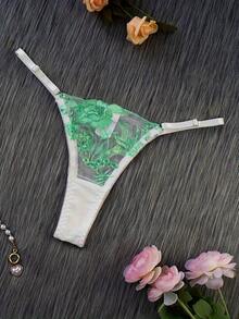 weiweihu Ladies Embroidered Mesh Sexy Underwear 2-Piece Set,Christmas Lingerie, Lingerie For Women,Lingerie Set,Lenceria Mujer,Lencería,Red Lingerie,Sexy Christmas,Lingerie For Women Christmas,Bridal Lingerie,Holiday Lingerie,Lingerie For Women>Burgundy,Christmas Lingerie>Holiday,Mujer Conjuntos,Lingerie For Women>Gown,Lingerie For Women>Green - Màu xanh Bạc hà - Xem 5