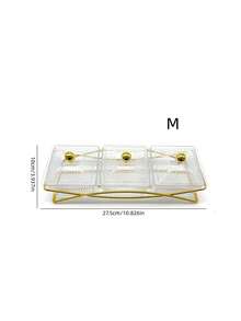 1套零食盘+托盘，零食、糖果、干果、饼干收纳套装 - 無色 - 查看 8