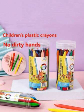 1 Set Of 24/36 Non-Staining Children Waterproof Crayons Back To School,Back To School,School Supplies