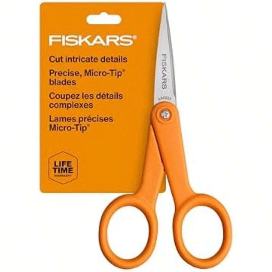 94817797 - Tijeras de micropunta, 12,7 cm, color naranja(12.7 cm (5 pulgs.) Mango de doble bucle) - Multicolor - Ver 1