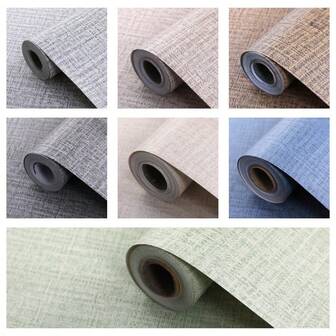 1 Roll Of Linen Cloth Contact Paper, Peeled And Pasted, Self-Adhesive, Waterproof, Removable Wallpaper Decoration, Used For Kitchen Cabinets, Wall Cabinets, Drawers, Living Rooms, Bedrooms, Autumn Aesthetics, Wall Art, House Decoration