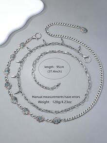 سلسلة خصر حلقات نسائية عصرية للحفلات، بدون علبة هدية - متعدد الألوان - مشاهدة 5