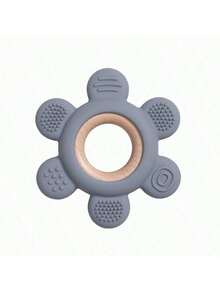 1个婴儿硅胶木环牙胶，适合婴幼儿磨牙，小熊和花朵造型，多种颜色可选，柔软舒适，婴儿用品 - 彩色 - 查看 27