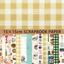 24/36PCS Retro Magazine Scrapbook Paper Pad, 5.9*5.9inch Single Side Heavyweight Vintage Kitchen, Polka Dot, Striped, Plaid Design Pattern Scrapbooking Paper, Perfect For Card Making, Crafting Projects, DIY Craft, Bullet Journals, Journal Supplies - Multicolor - View 5