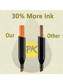 1set Color Artist Markers, Dual Tip Art Markers, Twin Tip Sketch Markers, Permanent Markers Stationery, Birthday Gifts, Party Gifts, Christmas Gifts, / Some Accessories, Colors, Text, Patterns, And Shapes Are Random - Multicolor - View 6