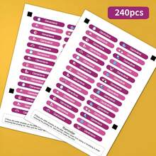 个性化定制姓名贴纸,完美适用于水瓶、午餐盒和个人物品的标签,是日托中心、夏令营和运动器材的理想之选。经久耐用,易于粘贴,多功能、美观、可重复使用、精致、时尚、高品质、色彩丰富、现代时尚、可定制、个性化、独特,是送给他的理想礼物,也适合周年纪念日、情人节、母亲节、生日、父亲节、毕业典礼、婚礼、乔迁之喜等各种场合,家居生活必备,为您的家增添个性化标签。 - 紫色 - 查看 18