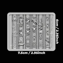 1pc Baroque Angel Relief Photo Frame Wishing Pool Cupid Wings 3D Nail Art Decor Transparent Mold - Clear - View 14
