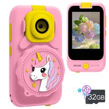5倍放大儿童相机玩具，带闪光灯和翻转镜，儿童数码相机，配备2.8英寸触摸屏，具备显微镜、拍照、录像、闪光灯、故事功能，适合3-12岁男孩女孩，趣味礼物（蓝色、粉色、绿色） - 儿童玩具，开学礼物 - S1 - 查看 10
