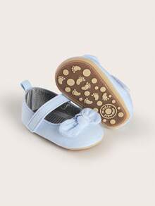 Infant Toddler Shoes, 0-1 Years Old, 3-6-9 Months, 100 Days To 1 Year Old, Infant Denim Princess Soft Bottom Toddler Shoes, Spring/Autumn - Baby Blue - View 2