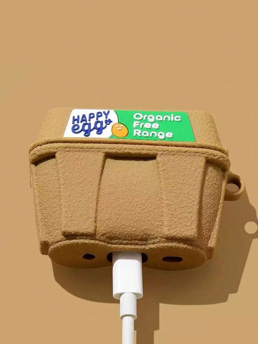 1个可爱蛋盒造型硅胶蓝牙耳机保护套，兼容 1/2/3/4/Pro/Pro2，时尚耳机保护套 - 彩色 - 查看 1