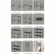 Personalized Bathroom Storage Rack Multi-Layer Space-Saving Organizer Rack Above Toilet - màu đen - Xem 5