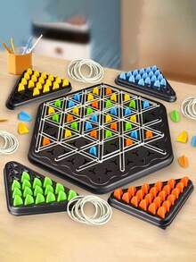 133pcs Triangular Chess Board Game - Multi-Player Mind Challenge - Family Gathering & Social Event Activity - Interactive Thinking Exercise - Enhance Analytical Ability - Free Shipping - Birthday Decor, Christmas Gift, Valentine's Day, Ramadan, Interactive Game, Thanksgiving Product - Claim My Daily Gift, Compact Design, High-Quality Components - Multicolor - View 4