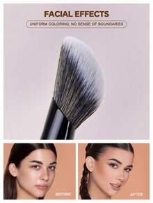 HUAQINVHAI Beige Box Set Of Dual-Ended Multi-Functional Blush Brush, Contour Brush, Highlighter Brush, Foundation Brush, Powder Brush, Portable Makeup Bag. - Beige - View 4