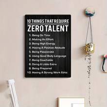 1pc Inspirational Quote Canvas Poster, Motivational Wall Art Decor, Suitable For School, Classroom, Office, Living Room, Bedroom, 2D Flat Printing Frameless - Multicolor - View 5