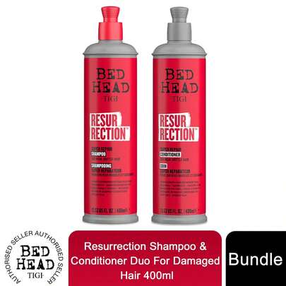 TIGI Bed Head Bed Head By  Resurrection Shampoo & Conditioner Duo 400ml – Repair & Strengthen Very Damaged Hair