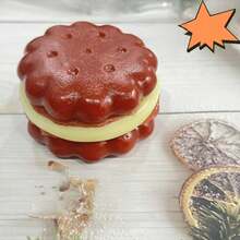 1个巧克力奶油填充慢回弹玩具，硅胶材质，柔软奶油质感，可缓解压力，巧克力色硅胶，款式/颜色随机，非常适合作为圣诞节和新年礼物 - 彩色 - 查看 1