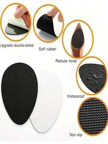 1/3/5 Pairs Anti-Slip Rubber Sole Stickers, Waterproof Heel Pads, Trimmable, Suitable For Formal Shoes And Casual Shoes - Multicolor - View 6