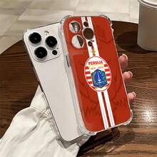 Logotipo del equipo de fútbol Persija Jakarta. Esta elegante funda es compatible con los modelos  16, 15, 14 Pro Max, 13, 12, 11, XR y XS Plus. Fabricada en silicona TPU, ofrece protección contra golpes y caídas, además de una sensación superior. Es un regalo ideal para familiares, amigos y seres queridos, y una opción perfecta para Navidad.funda de ,  funda de  16, Navidad,  fundas de , funda de  15,  17 Pro Max - transparente - Ver 3