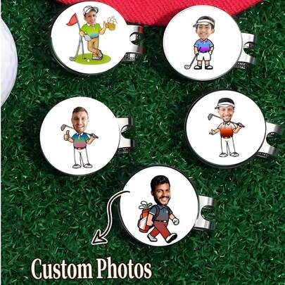 Personalized Golf Ball Marker, Golf Gift For Her, Golf Lover Gift, Magnetic Golf Ball Marker Clip, Funny Golf Ball Marker With Magnetic Clip, Golf Hat Clip Magnetic Golf Ball Marker Gift For Golfers