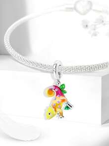 1 chiếc mặt dây chuyền hình trái tim, nơ và thỏ bằng bạc Sterling 925, thích hợp làm vòng tay, lắc tay cho nữ, tự làm trang sức và phụ kiện hàng ngày, lý tưởng cho các cô gái. - Bộ 4 - Xem 2