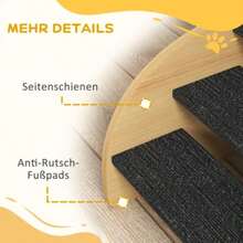 Pet Stairs, 3 Steps, For Small Dogs, 38.5 Cm X 38.5 Cm X 30 Cm, Oak And Black - Ginger - View 6