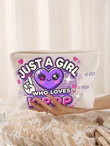 Esta bolsa de cosméticos con estilo K-Pop presenta patrones coloridos de K-Pop, es ligera y plegable con cremallera, lo que la convierte en una bolsa de aseo ideal para viajes. Es muy adecuada para mujeres y también es un gran regalo para fans de K-Pop, amigos y familiares (apropiada para ocasiones como Navidad, cumpleaños, graduaciones y aniversarios). Bolsa de maquillaje, bolsa de aseo, bolsa de viaje, artículos esenciales para vacaciones y cruceros, para hombres y mujeres