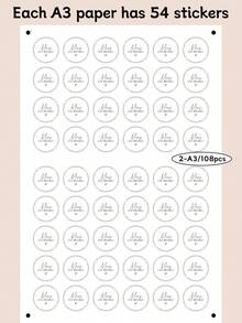 54/108/540张定制圆形贴纸,个性化生日贴纸,可定制姓名和年龄的标签贴纸,可定制婚礼贴纸,圆形透明贴纸,信封,礼品袋,糖果袋,派对,节日礼物,可装饰客厅,伴娘,男士,女士,情侣,学生,朋友,永恒的爱 - 多色 - 查看 16