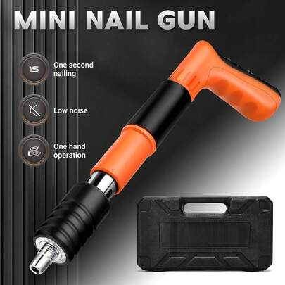 Mini Concrete Wall Fastening Gun Kit Set Manual Wall Brick Tool Adjustable For Concrete Brick Wood Metal Woodworking Home DIY Decoration