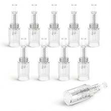 10/50/100pcs Microneedle Pen Replacement Tips, Threaded Microneedle Pen Heads, Home Skincare Tool Refill Needles - Clear - View 14