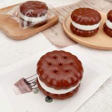 2026新款逼真巧克力夹心饼干挤压玩具，减压感官玩具，生日、圣诞节、节日礼物，完美礼物 - 彩色 - 查看 2