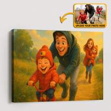 Pintura de lienzo personalizada de pareja de dibujos animados, arte de lienzo de foto personalizado, regalo de aniversario de pareja único, regalo de boda, arte de retrato hecho a mano - Subir foto, procesado por diseñador profesional