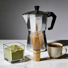 Japanese Matcha Tea Set: Genuine Bamboo Matcha Whisk, Tea Brush, Tea Spoon, 2-In-1 Coffee & Tea Grinder, Tea Ceremony Accessories