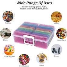 Photo Storage Box 5x7 Photograph Picture Album Organiser Craft Container Box - Multicolor - View 3