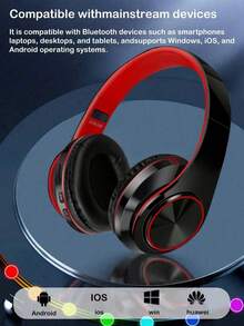 AKKHOO Illuminated Stylish Bluetooth Headphones, Jelly 5.0, Low Latency, Wireless Sports Gaming Bluetooth Headset, Compatible With Apple/Android