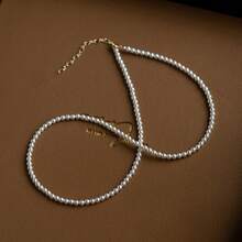 1pc Handmade Faux Pearl Beaded Necklace, Elegant Vintage Style, Hypoallergenic Luxury Jewelry, Perfect Gift For Mother's Day, Valentine's Day, Wedding & Celebrations, Versatile Daily Charm For Women Valentines,Mom,Mother,Mother's Day,Gift