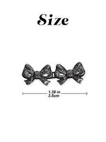 Adjustable Waist Tightener Buckle For Pants No Sewing Jeans Buttons Pins Decorative Bow Shaped Clips For Trouser Fit - Black - View 6