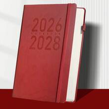 2026-2028三年月历计划本（1月至12月），软封面，带弹性笔套，12个月显示，英文版，适合注重条理且追求时尚的成年人，可用于日记写作|简约设计|易于保养的装订 - 彩色 - 查看 10