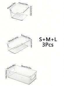2pcs/3pcs Transparent Stackable Desk Organizer Boxes, Large Capacity Desktop Storage Containers, Multi-Purpose Organizer Boxes For Storing Cosmetics, Stationery, Notes, Folders And Other Miscellaneous Items. Suitable For Home, School, Office, And Back-To-School Season. - Multicolor - View 15