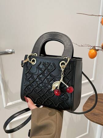 Embroidered Versatile New Fashion Silk Scarf Handbag, Fashionable Shoulder Crossbody Bag For Women