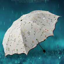 1PC Women's Casual Fashion Minimalist Folding Umbrella - Dual-Use Sun Protection And Rainproof, UV Protection Compact Umbrella - Multicolor - View 2