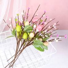 1 Stück Ostereier Baumzweig, künstlicher Ei-Blumen-Schaumstoff-Ei-Baumzweig, Kunstpflanze, Frühlingsblumen-Stiel, Osterdekoration, Familien-Tisch-Feiertagsartikel, zentrale Girlanden-Dekoration, Valentinstag Neujahr DIY Blumenarrangement Dekoration
