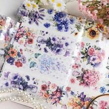 Journaling Scrapbook PET Tapes - Floral Scrapbooking Junk Journal Supplies, Flower Decorative Tapes Art Crafts, Aesthetic Washi Tapes Scrapbooking Supplies, Floral Journaling Tapes - Bundles Of Flowers - View 3
