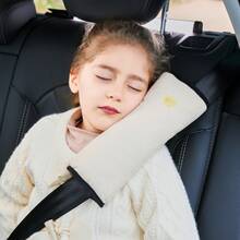 1pc Safety Seat Belt Pillow, Car Belt Plush Breathable Cushion Vehicle Shoulder Protection Best Seller Auto Accessories - Multicolor - View 5