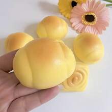 1pc Soft & Slow Rebound Hachimi Butter Bread Squishy Toy, Stress Relief Squeeze Toy