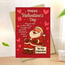 1 PIEZA Tarjeta de felicitación del Día de San Valentín con sobre, diseño festivo de amor con corazones y regalos, perfecta para amigos, colegas, seres queridos, celebración romántica de San Valentín - multicolor - Ver 12