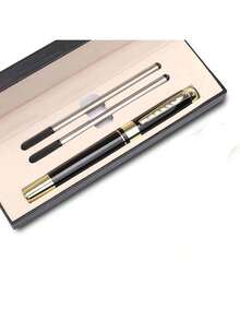 奢华走珠笔系列，黑色，0.5mm墨水笔芯，男女通用礼盒套装，专业商务办公用，优雅圆珠笔，精美礼盒 - 彩色 - 查看 13