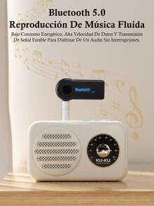Receptor Bluetooth 5.0 para automóvil con conector AUX de 3.5 mm, transmisor de música de audio estéreo inalámbrico con micrófono para altavoces del automóvil, adaptador inalámbrico para Pascua - 2 piezas - Ver 5