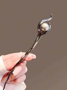 Presilha de cabelo semicircular para coque (1 unidade), acessório minimalista de alta qualidade, novo acessório de moda em estilo chinês, feita de liga de zinco, versátil e resistente à deformação, ideal para fotografia, casamentos, presentes, grampos para cabelo, grampos para penteados, extensão de coque.